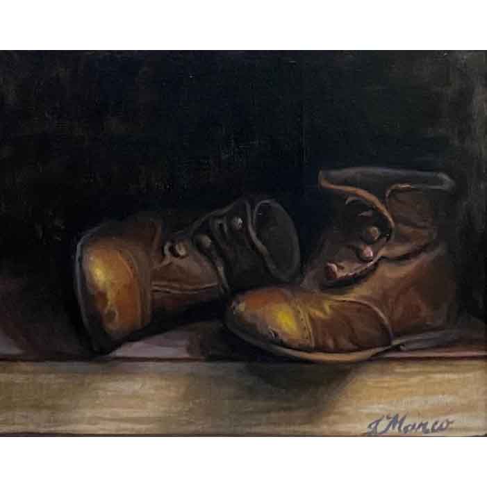 Buttoned Boots- Oil Painting 8x10