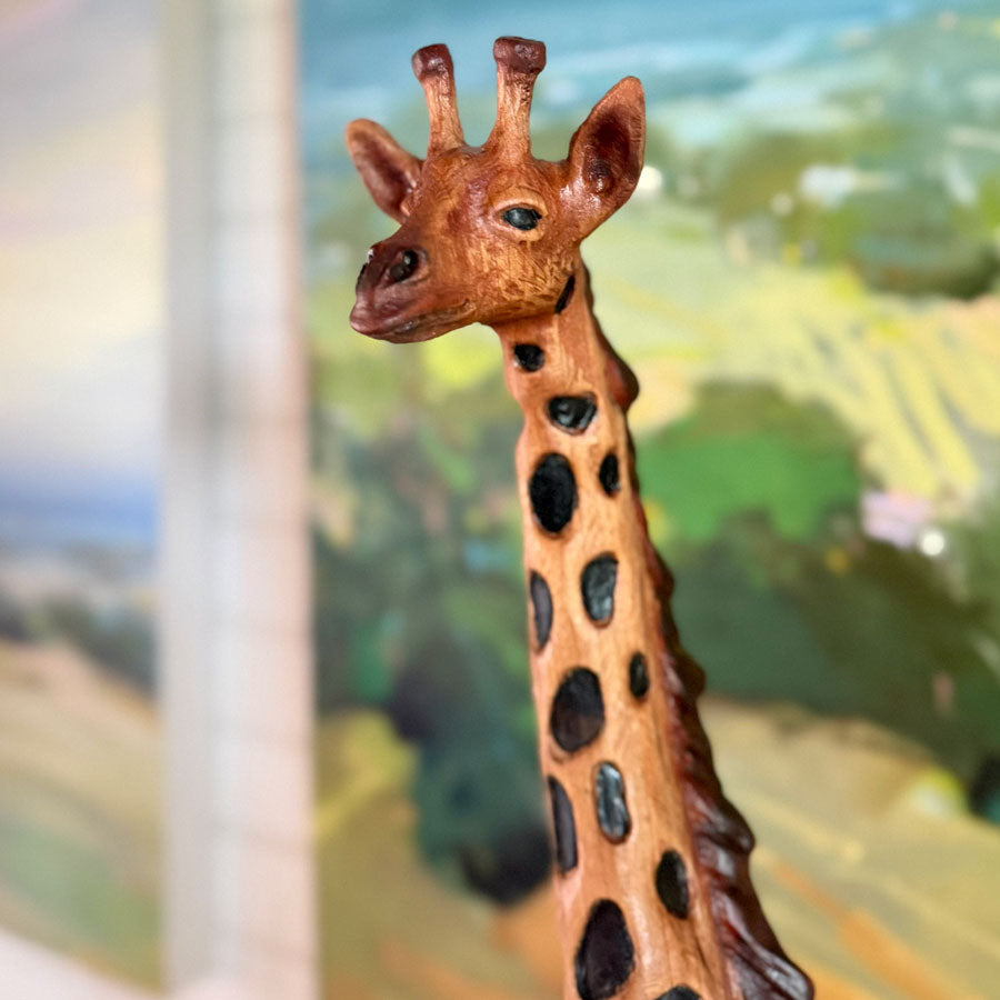 "Stella" -Hardwood Giraffe Sculpture