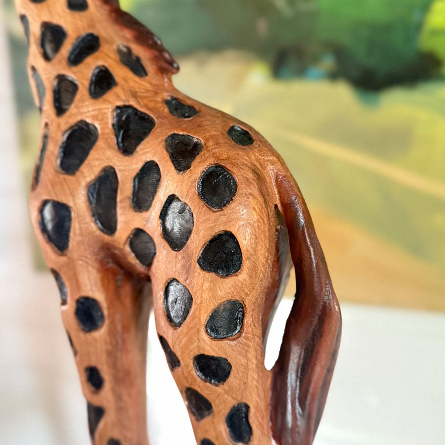 "Stella" -Hardwood Giraffe Sculpture
