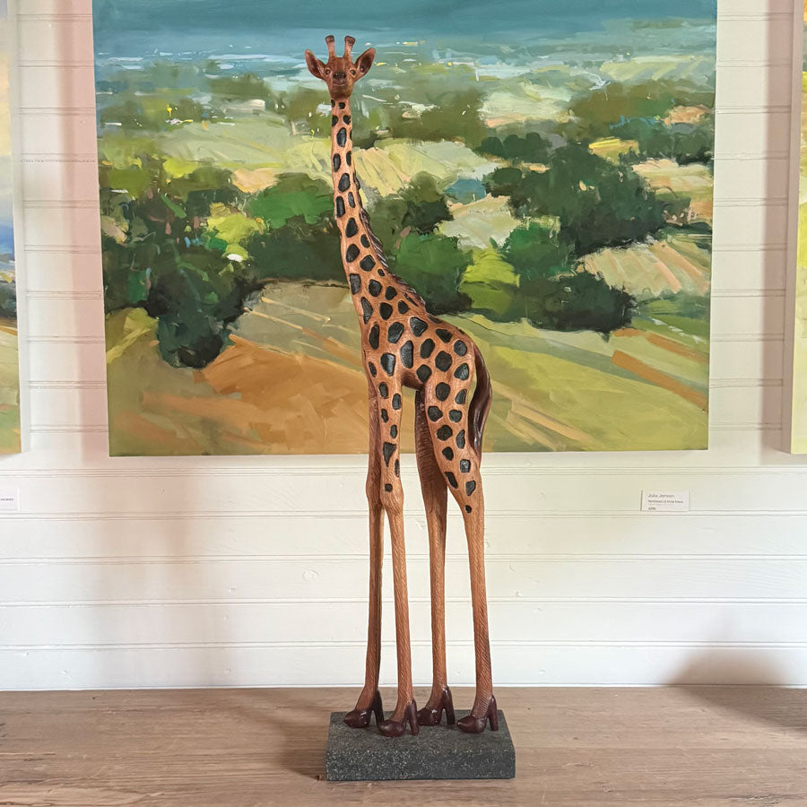 "Stella" -Hardwood Giraffe Sculpture