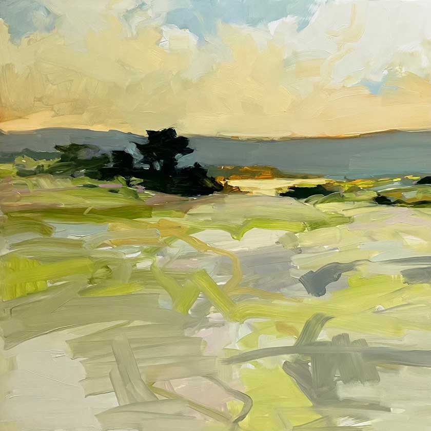 abstract VT landscape oil painting by Julia Jensen