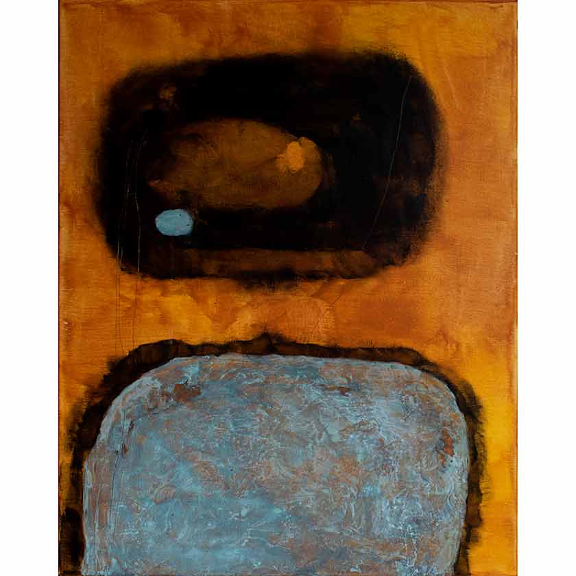 abstract mixed media painting by artist Katrin Waite