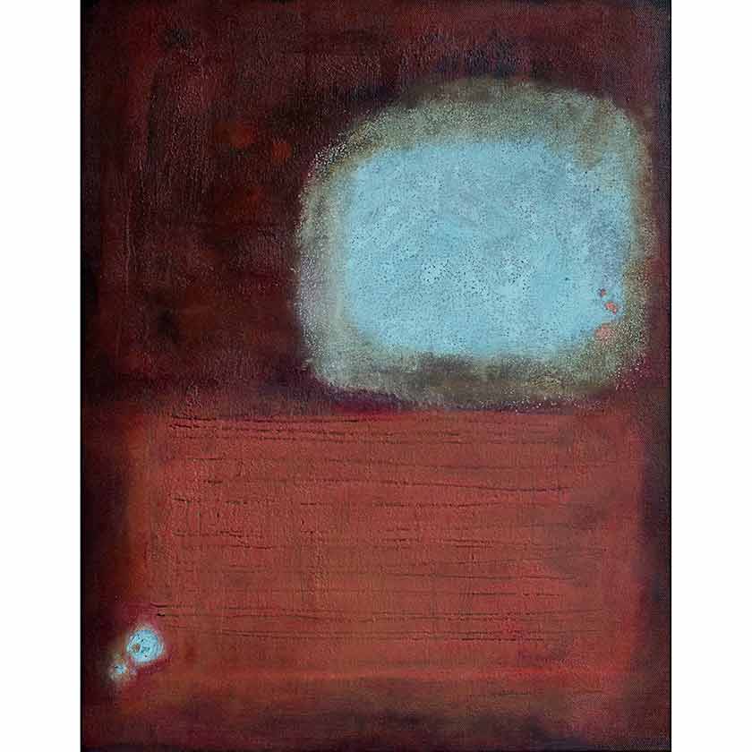 abstract mixed media painting by artist Katrin Waite