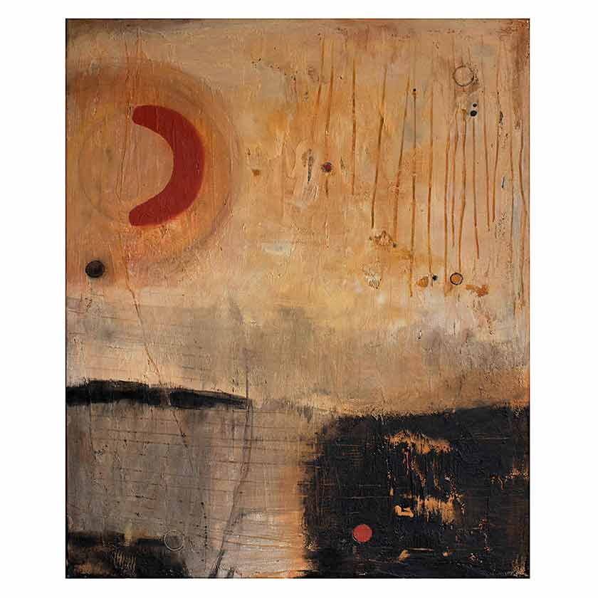 abstract mixed media painting by artist Katrin Waite