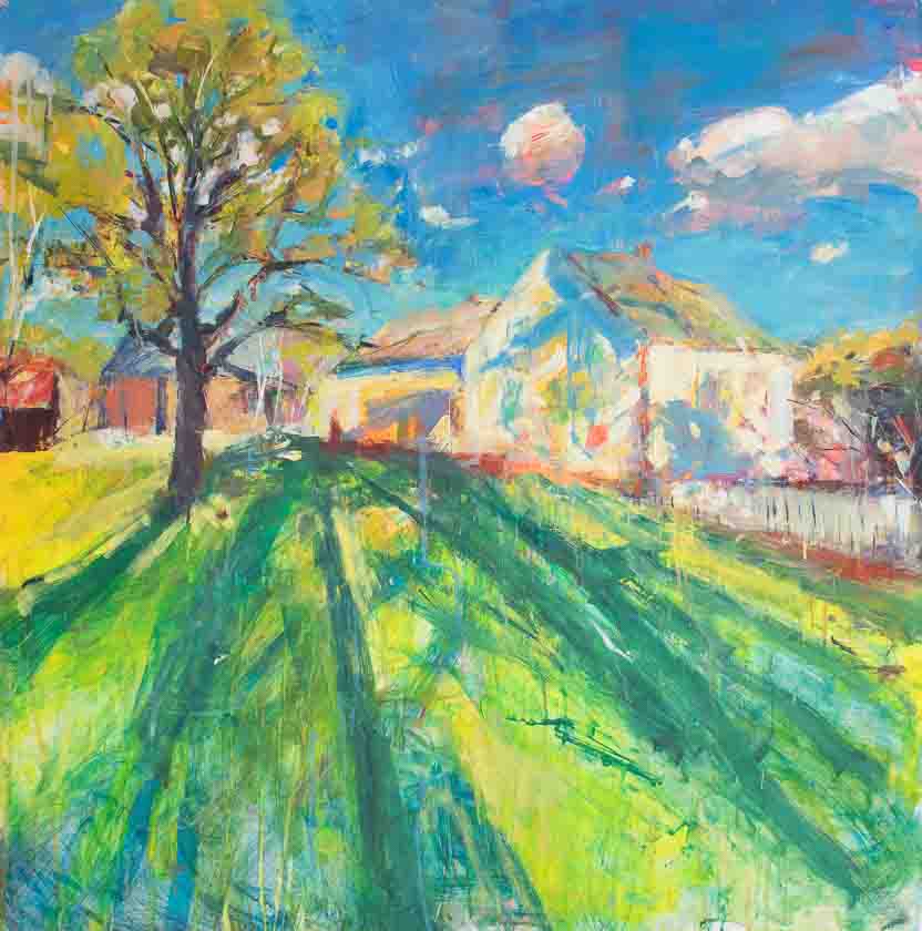 The Bakyard -Oil Painting 40x40