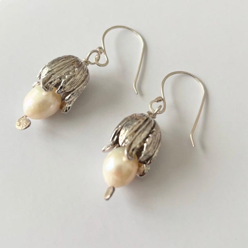 Pearl Flower Earrings