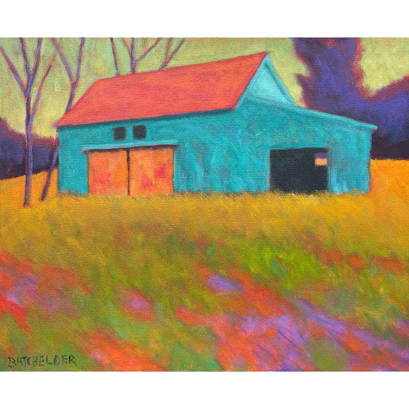 oil painting of barn by Peter Batchelder