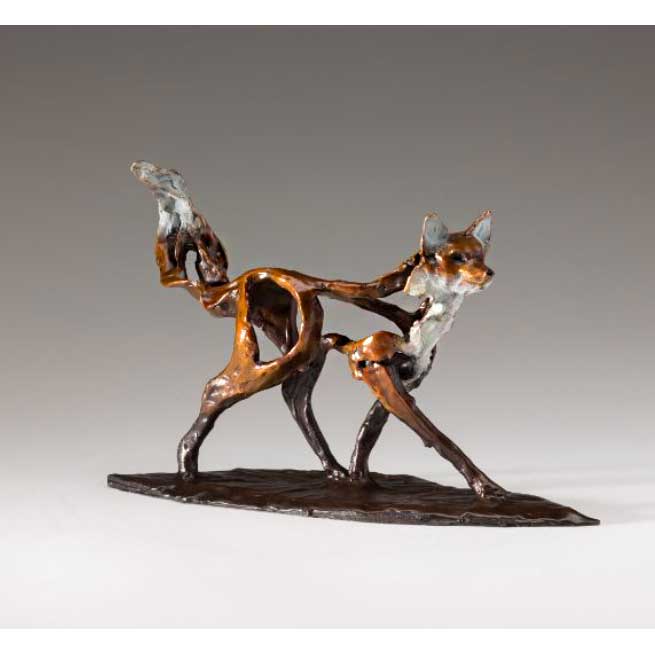 Patrol- Bronze Fox Sculpture