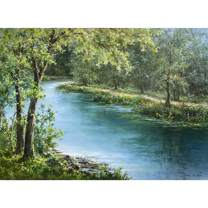 Vermont landscape oil painting by Sanh Ho Han
