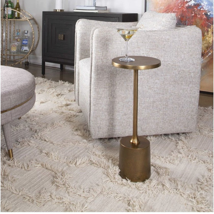 Gold Drink Accent Table