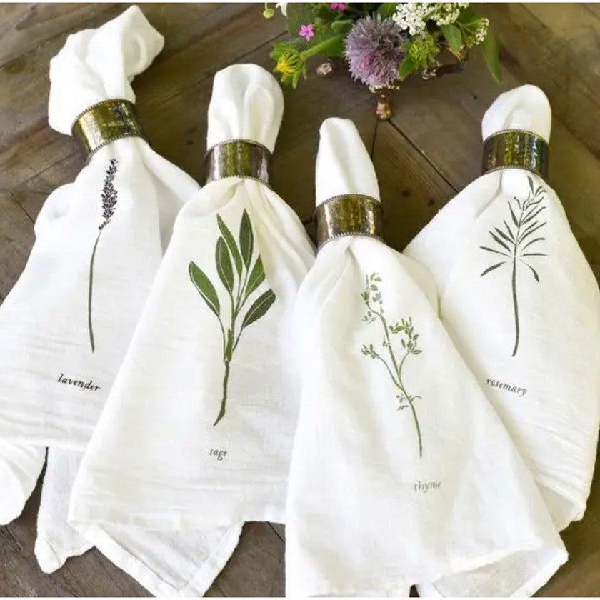 Garden Herb Napkins - Set of Four