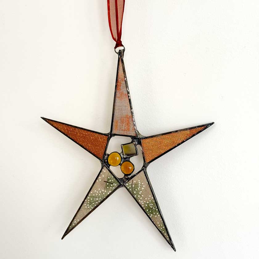 Stained Glass Star Ornament-Large