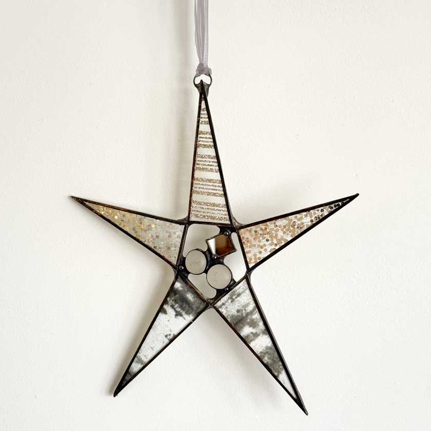 Stained Glass Star Ornament-Large
