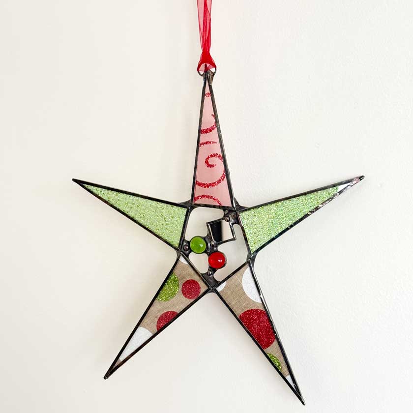 Stained Glass Star Ornament-Large