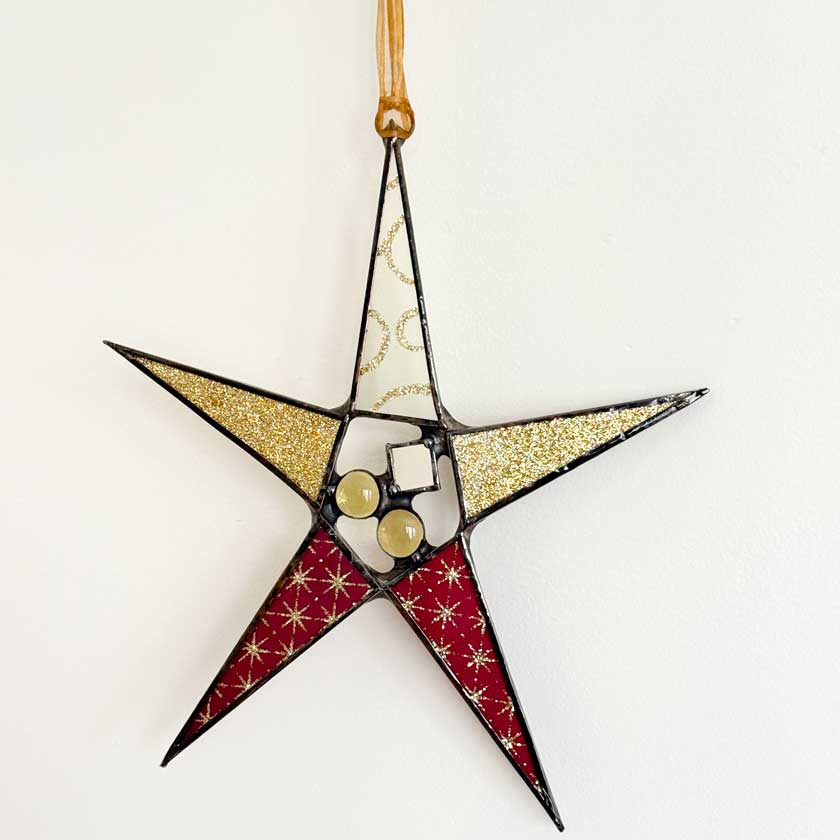 Stained Glass Star Ornament-Large