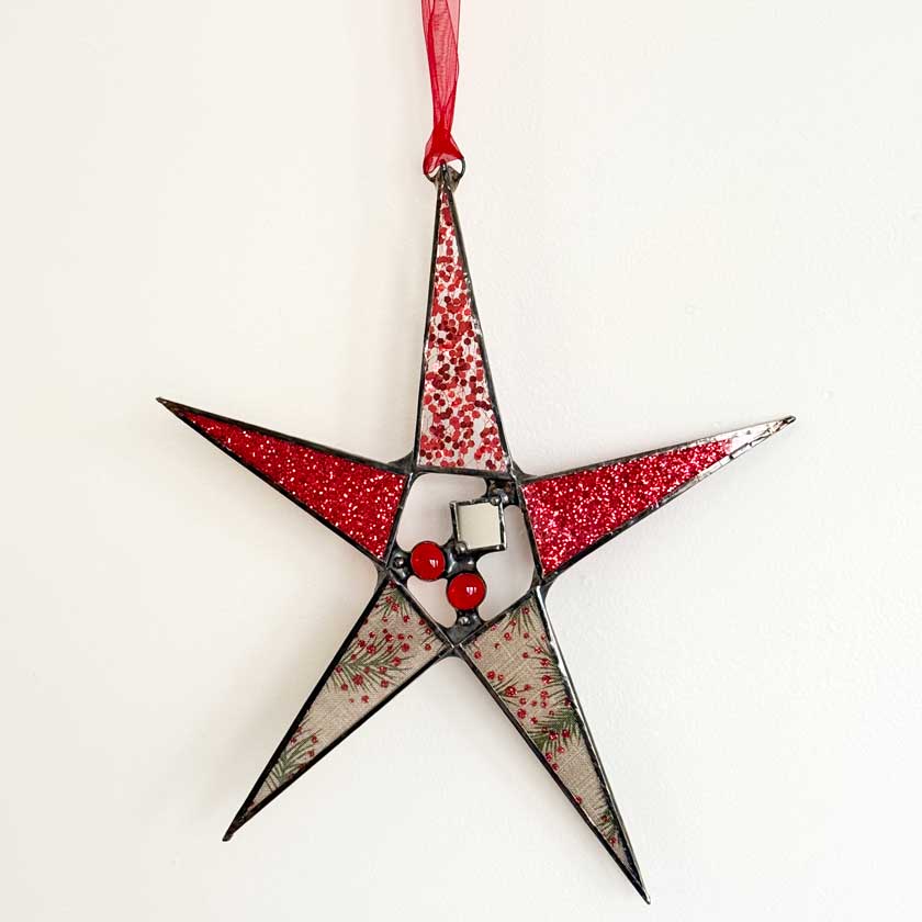 Stained Glass Star Ornament-Large