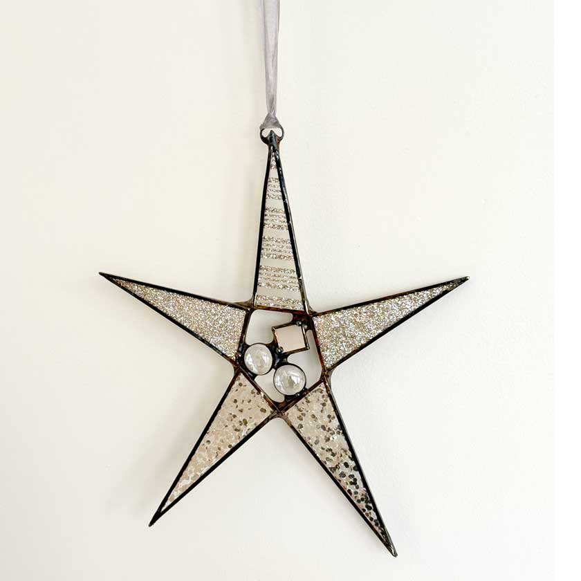 Stained Glass Star Ornament-Large