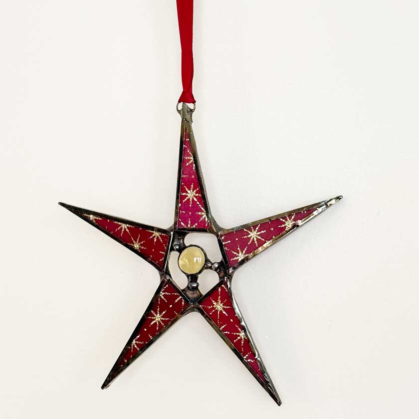Stained Glass Star Ornament-Small