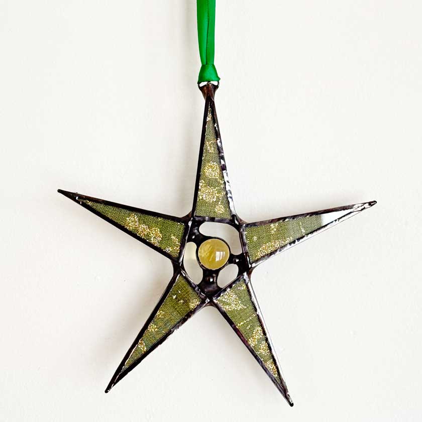 Stained Glass Star Ornament-Small