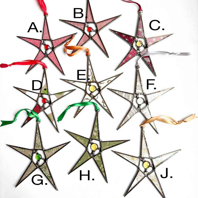 Stained Glass Star Ornament-Small