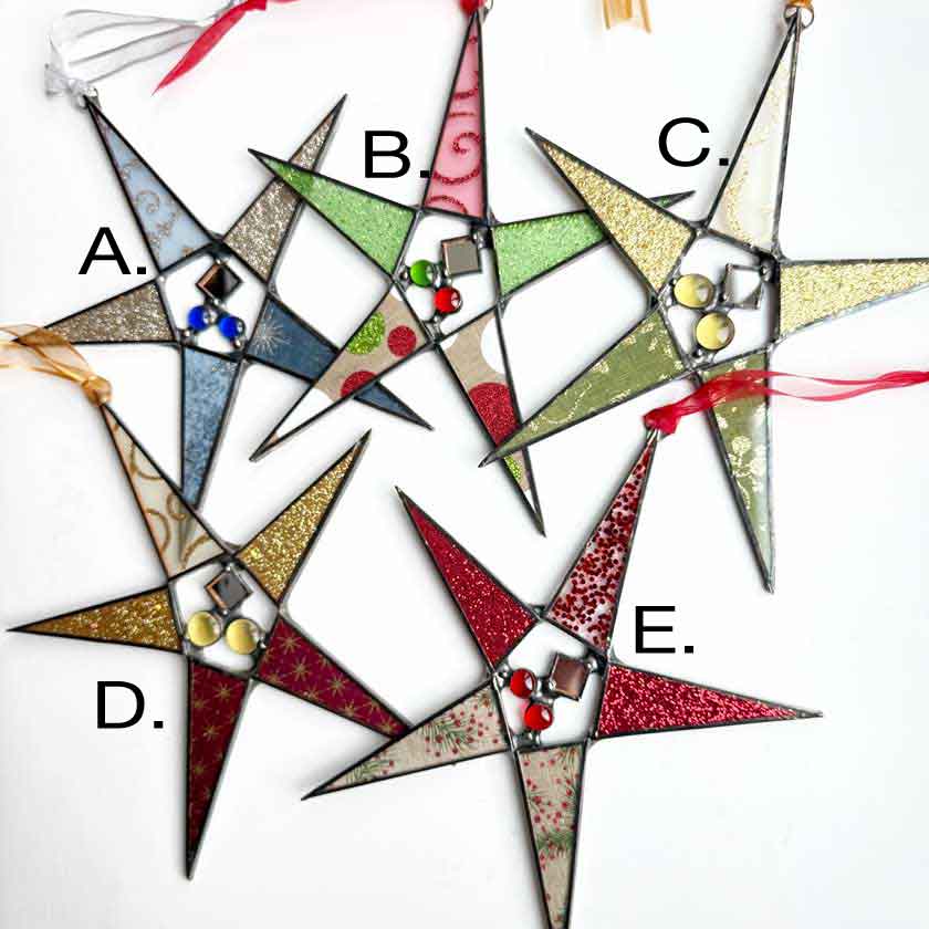 Stained Glass Star Ornament-Large