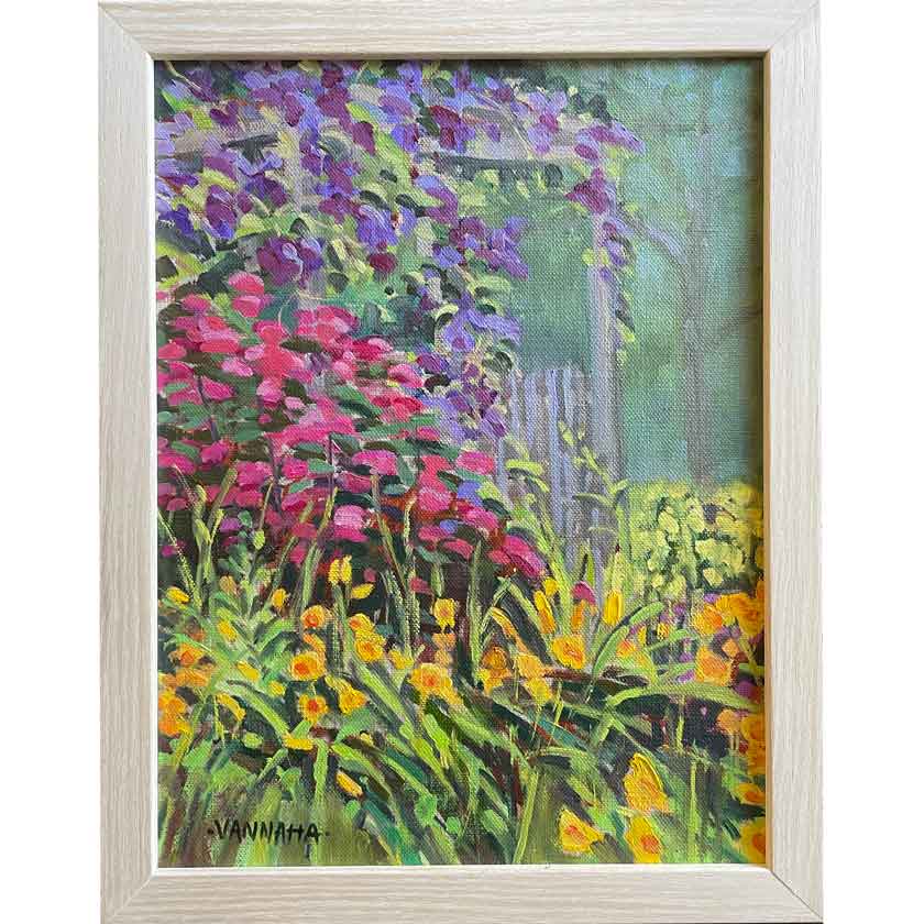 Vermont Flower Landscape painting by Lynn VanNatta