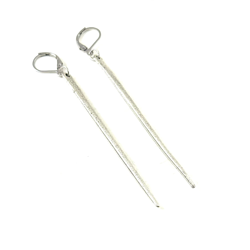 Vintage spike earrings silver