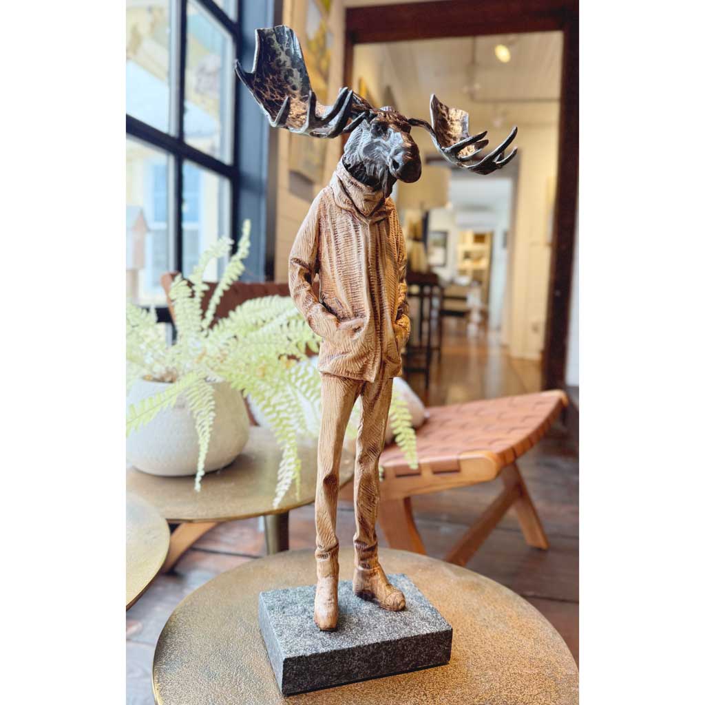 "Ford" Maple Moose -Steel-Hardwood Moose Sculpture
