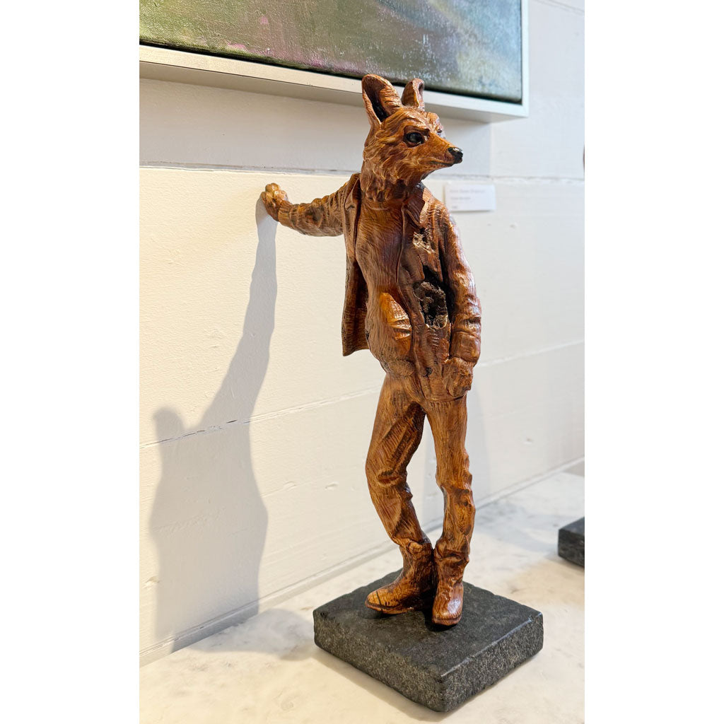 "Redd" -Fox Hardwood Sculpture
