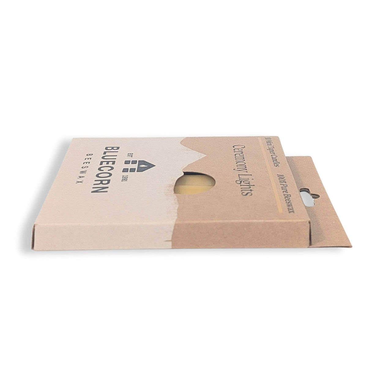 1/2" Ceremony Light Mini Beeswax Taper Candles - 10-Pack