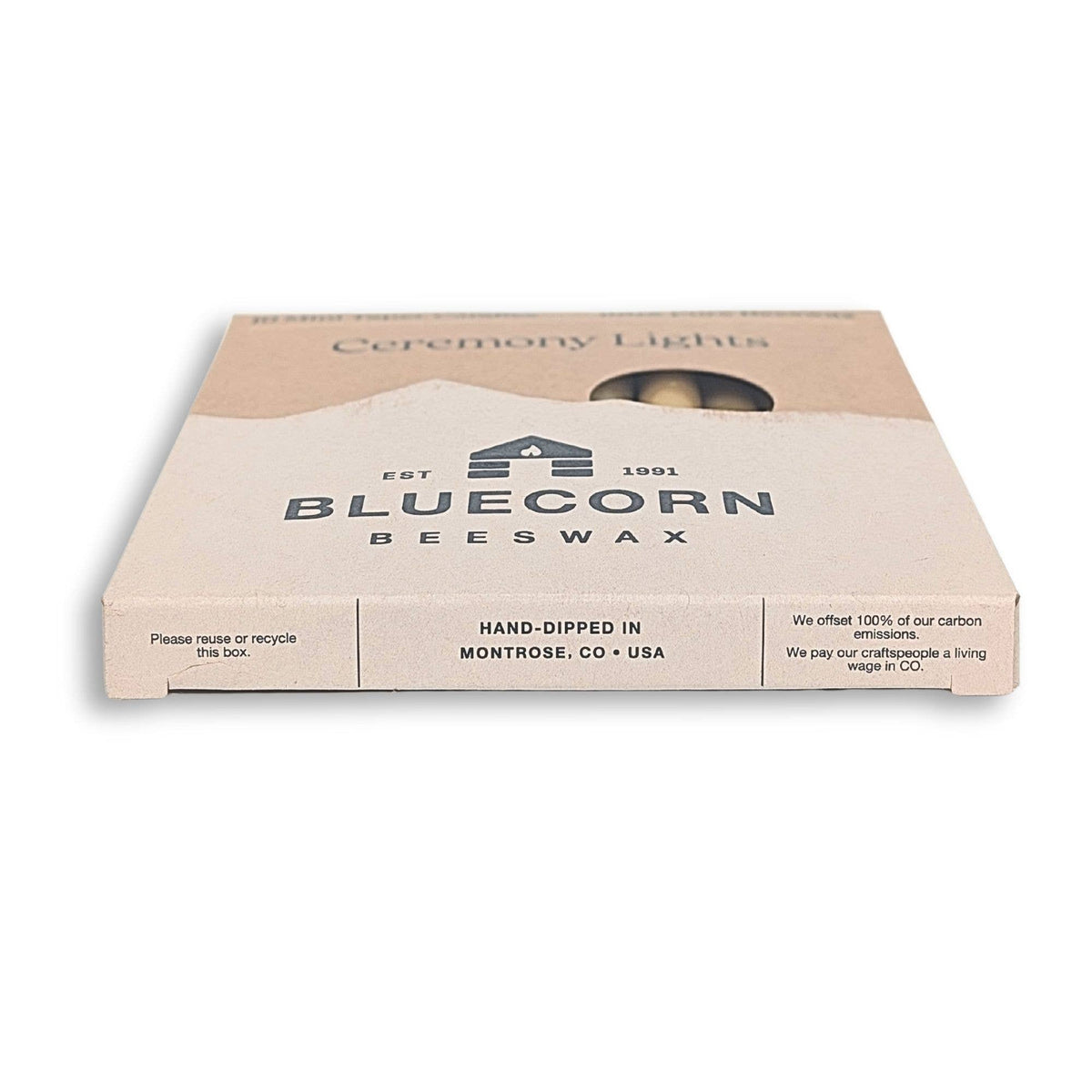 1/2" Ceremony Light Mini Beeswax Taper Candles - 10-Pack