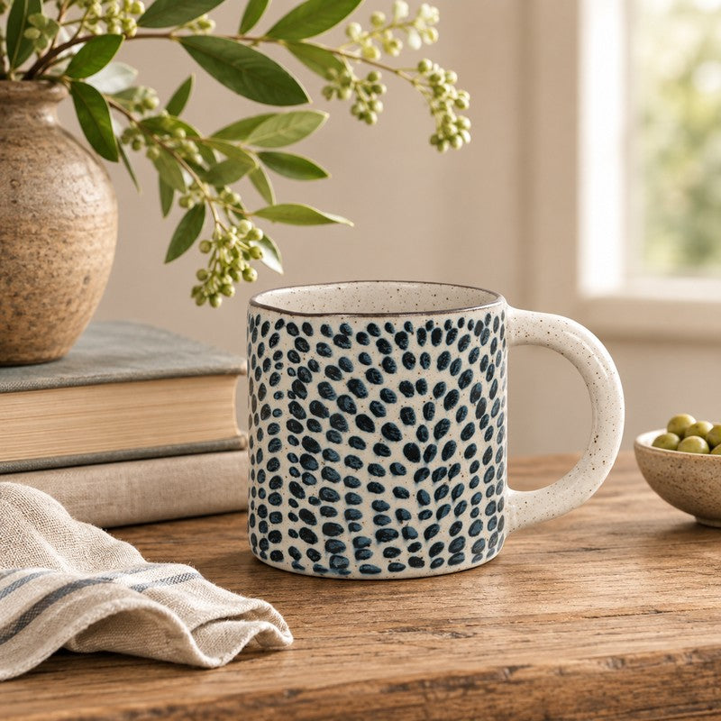 Blue Speckled Ceramic Mug
