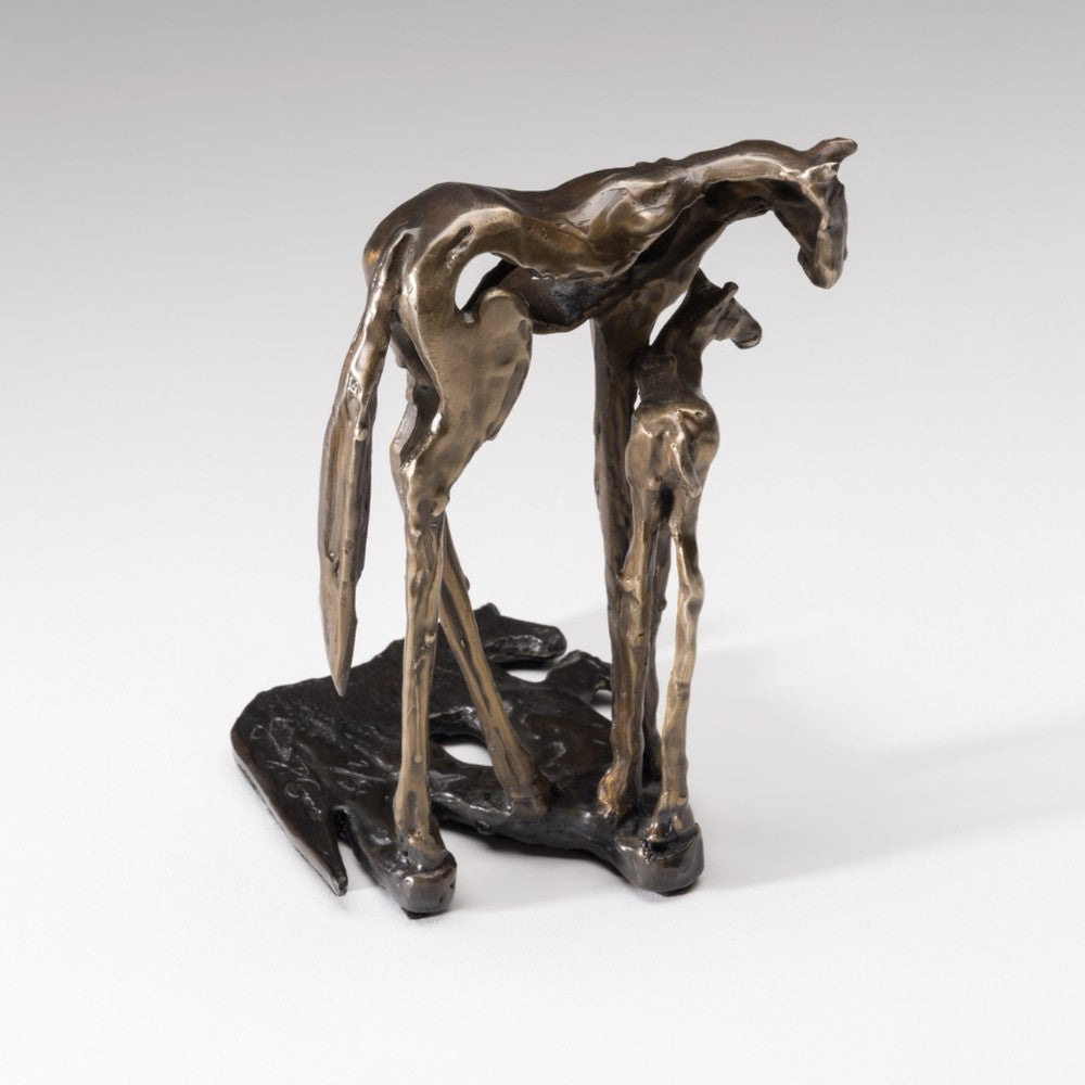 Shadow Bronze Mare & Foal Sculpture