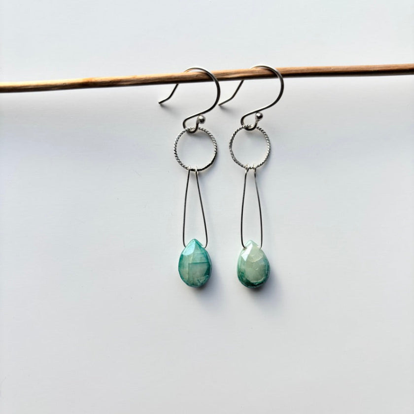 Solstice Earrings-Chrysocolla