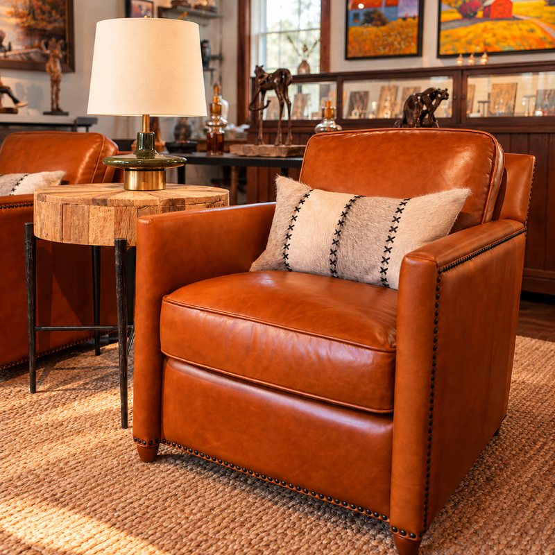 Parisian  Leather Club Chair