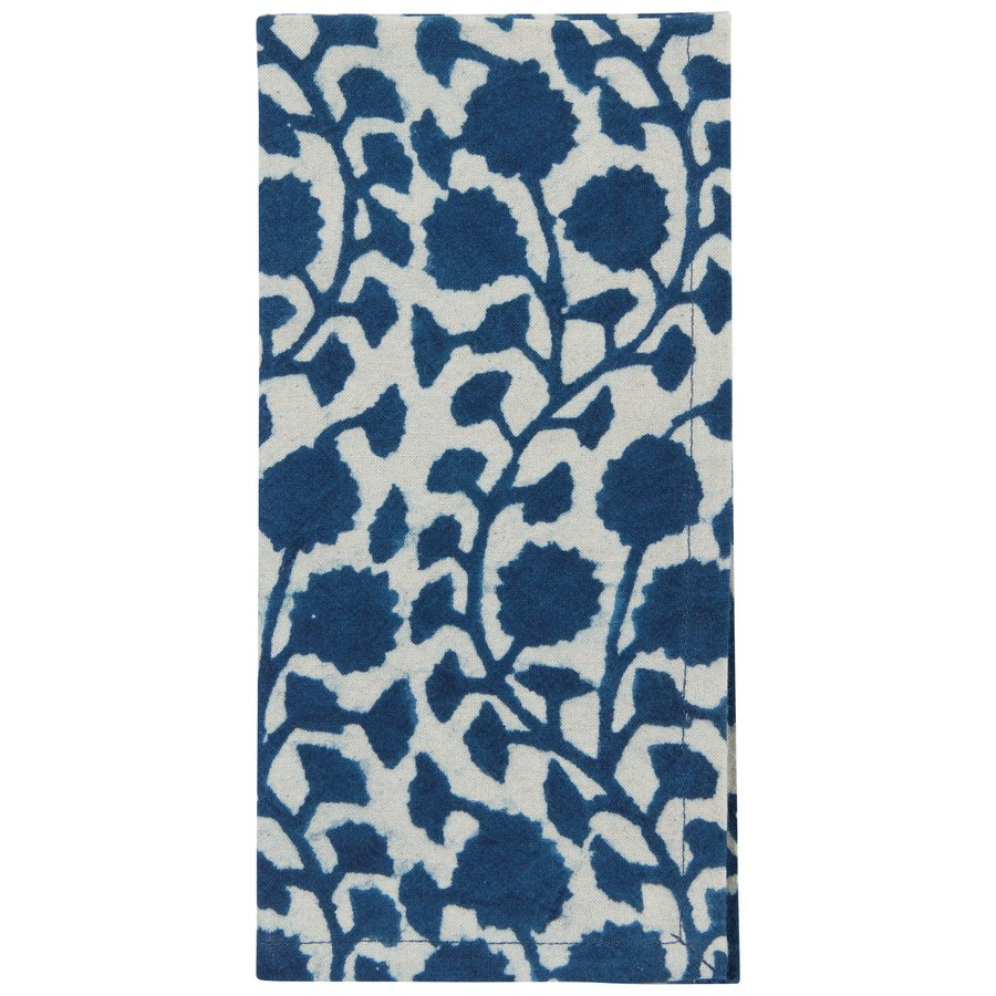 Vinebloom Block Print Napkins Set of 4 | DaVallia Art & Interiors Chester Vermont