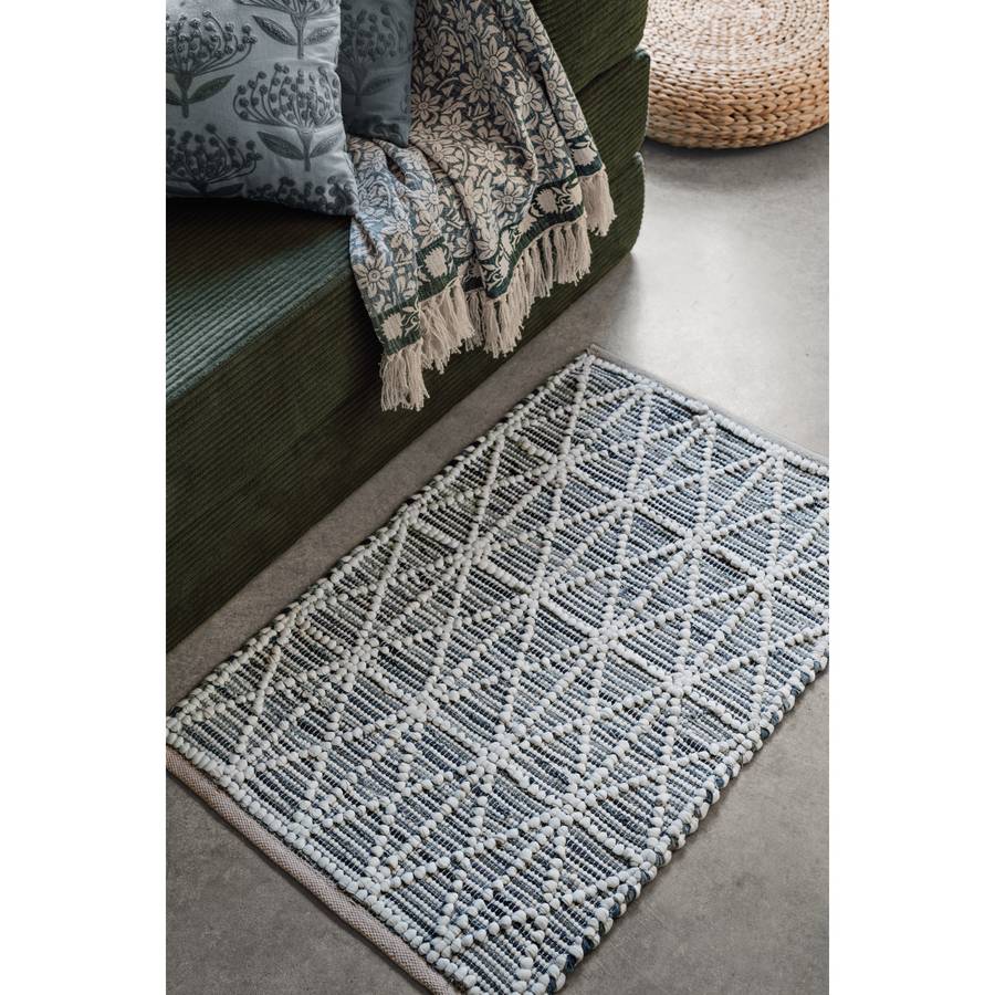 Hexa Cotton Chindi Rug 2 x 3 ft | DaVallia Art & Interiors Chester Vermont
