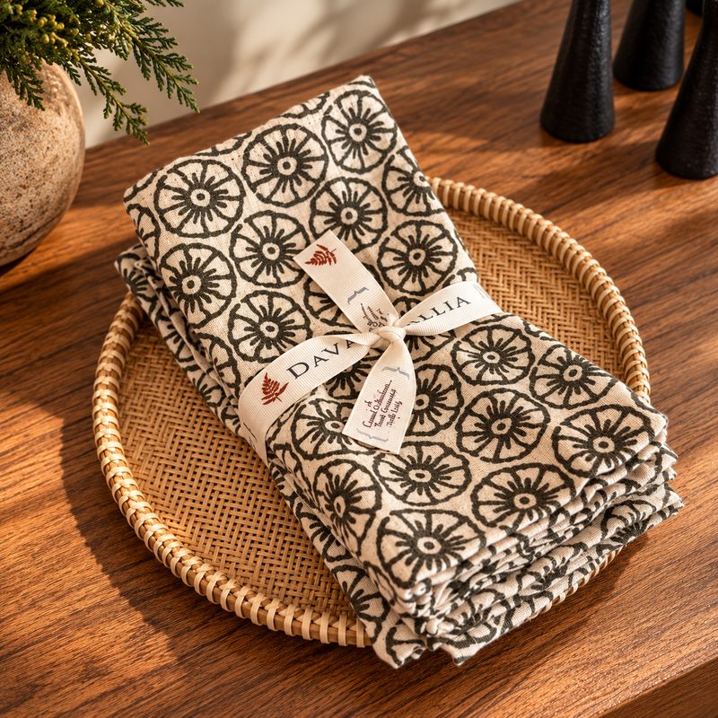 Green  Garden Napkin-Set of 4