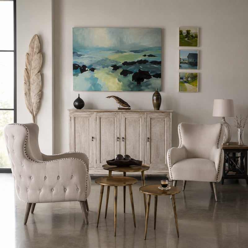 Donya Linen Accent Chair