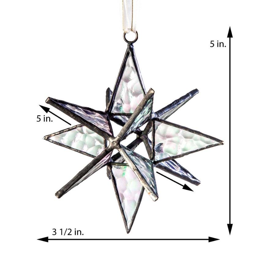 Moravian Glass Star Ornament