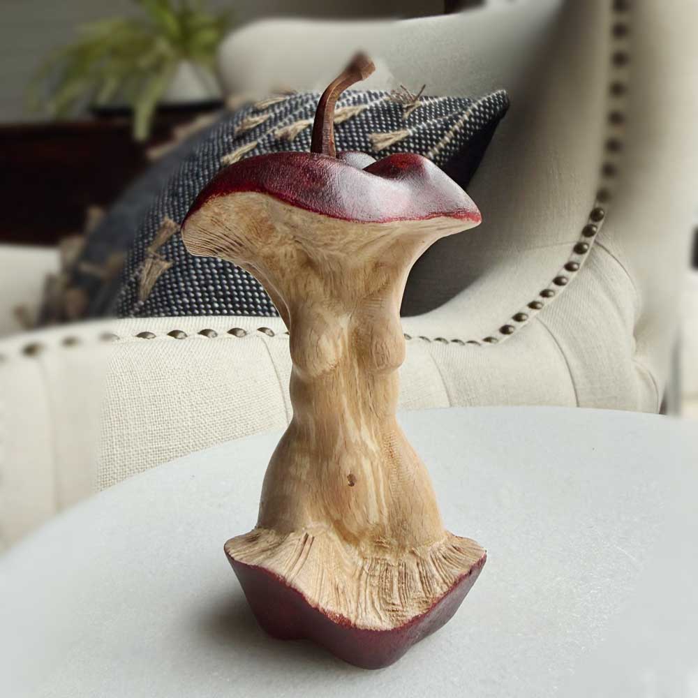 "Revealed" Apple  -Maple Bronze Apple Sculpture