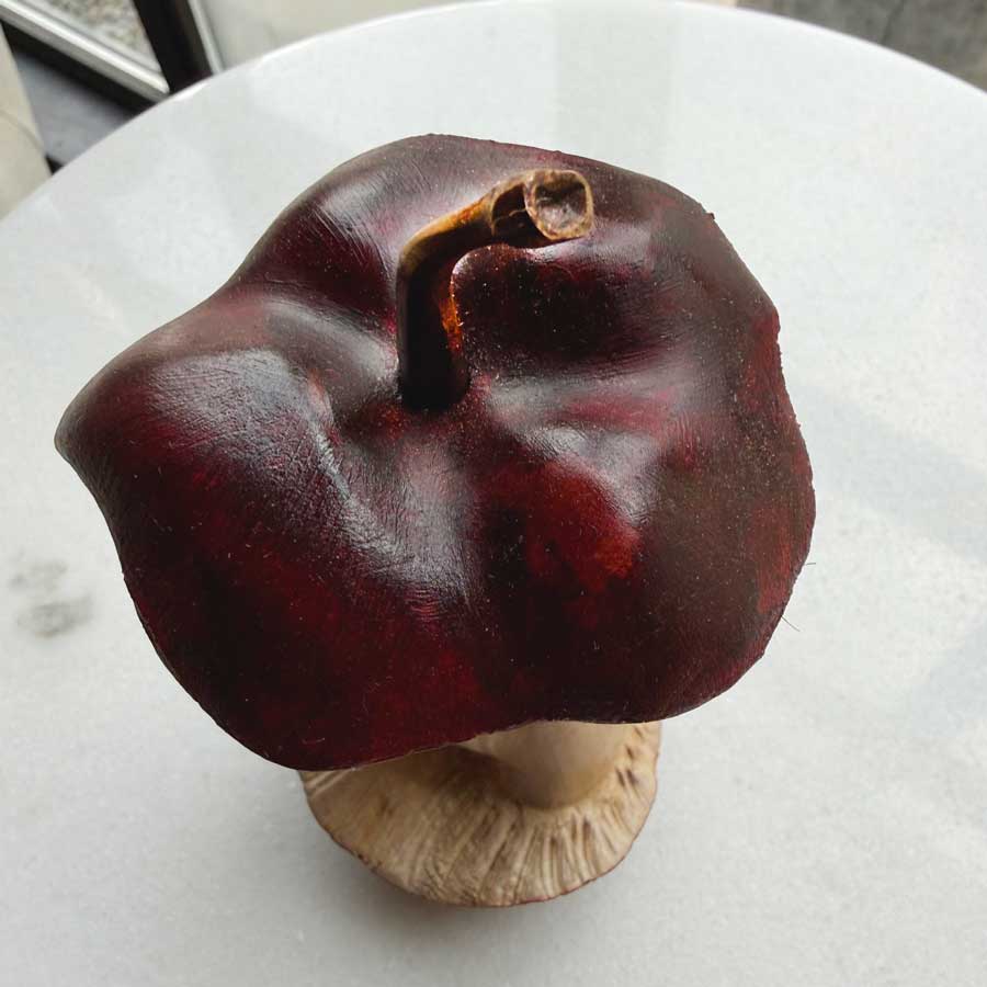 "Revealed" Apple  -Maple Bronze Apple Sculpture