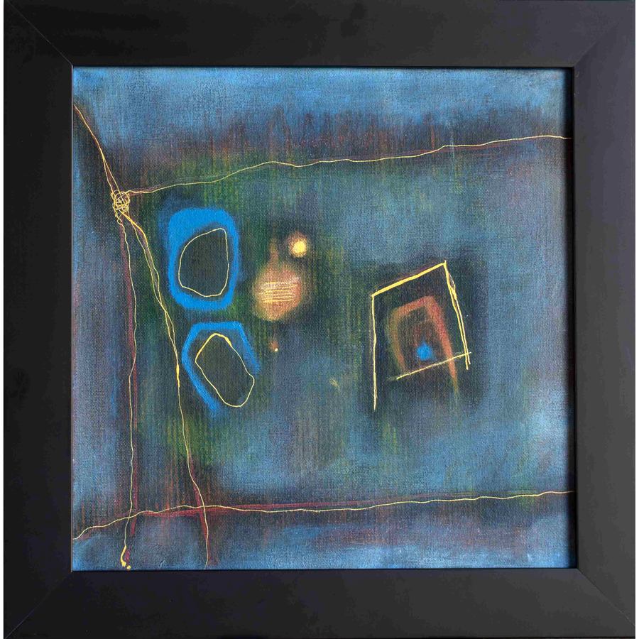 Conversation Birds original abstract painting by contemporary artist Katrin Waite