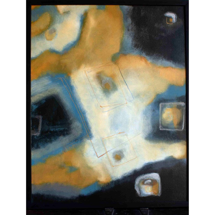 The Night original abstract nocturne painting by contemporary artist Katrin Waite