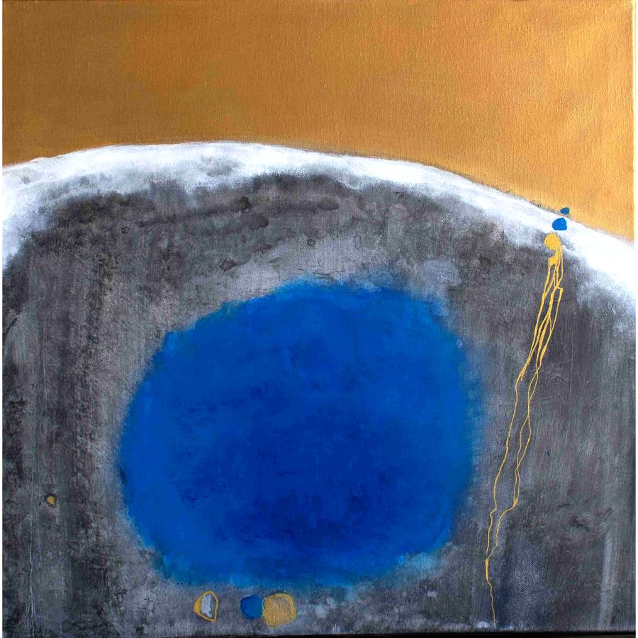 Treasures Hidden original abstract painting by contemporary artist Katrin Waite