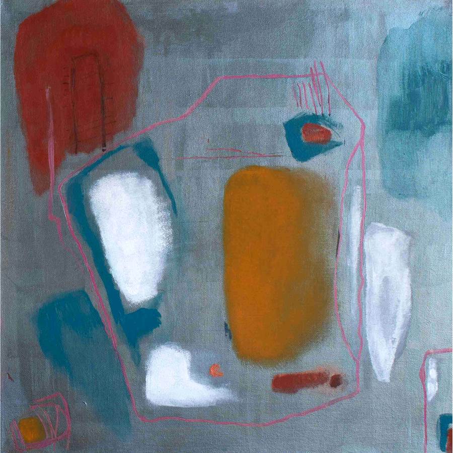 Traces III original abstract painting by contemporary artist Katrin Waite
