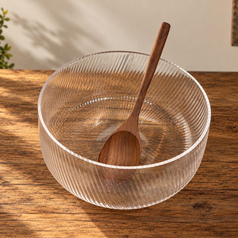Rippled Glass Bowl