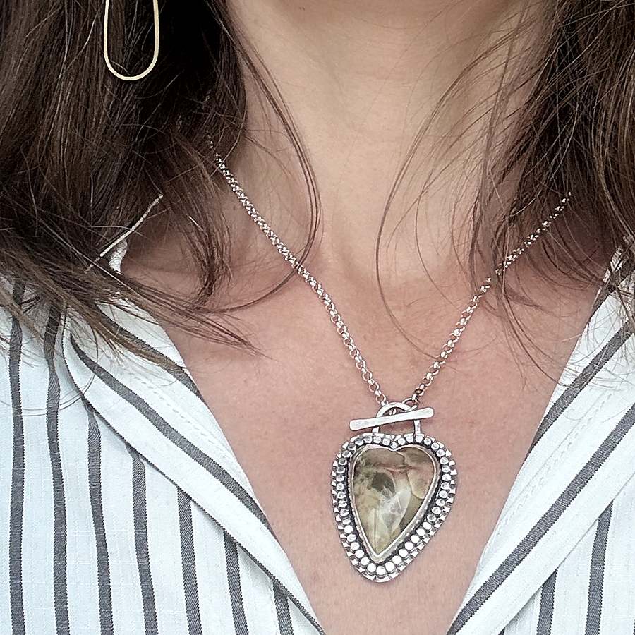 Larsonite Heart Necklace