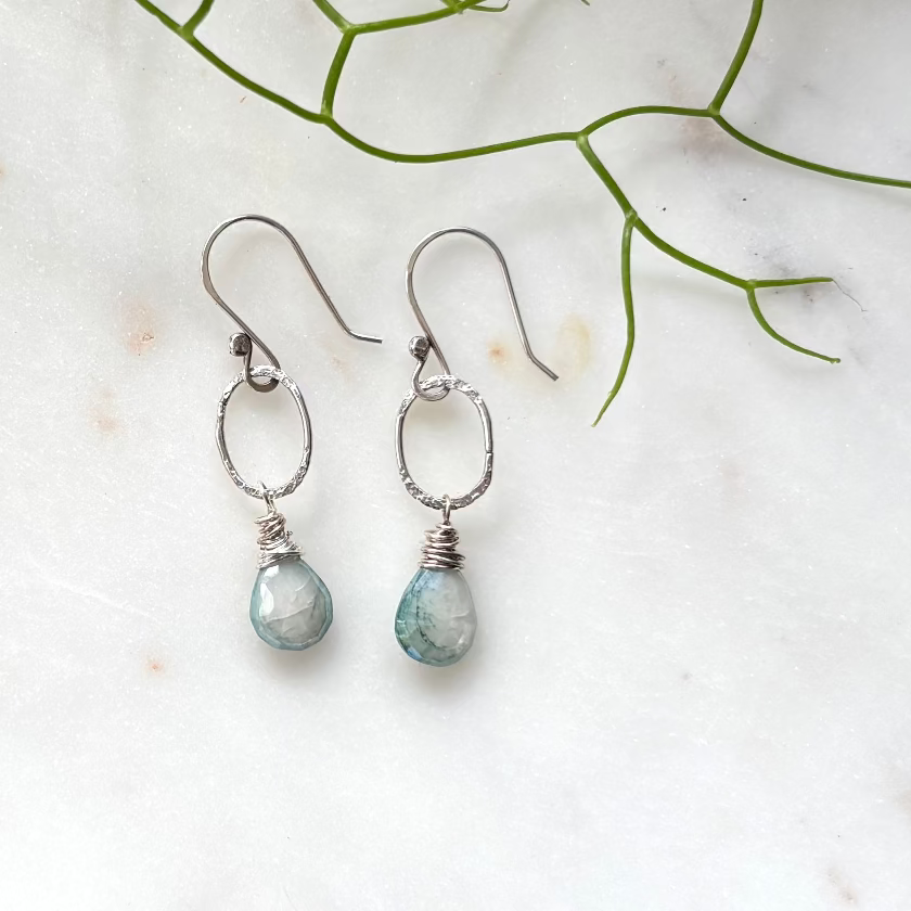 Oval Moonstone Earrings