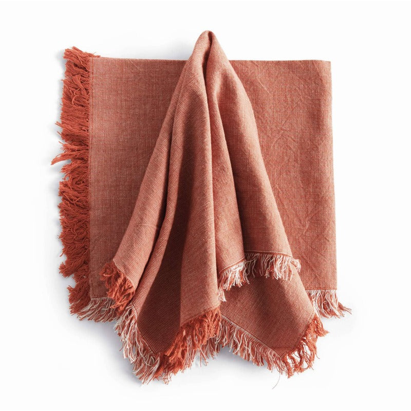 Aura Cotton Dinner Napkins – Rust | Set of 4